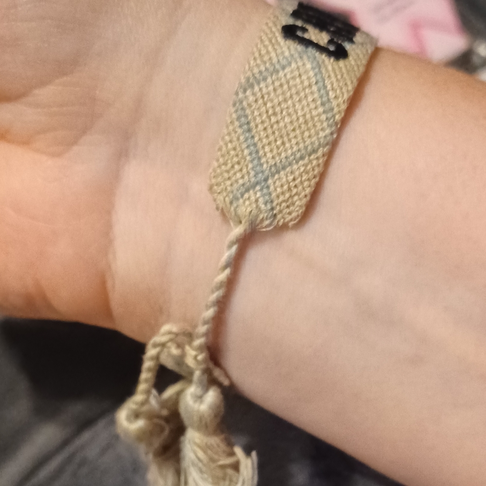 CHRISTIAN DIOR Woven Cotton J'Adior Friendship Bracelet Beige - Picture 5 of 5